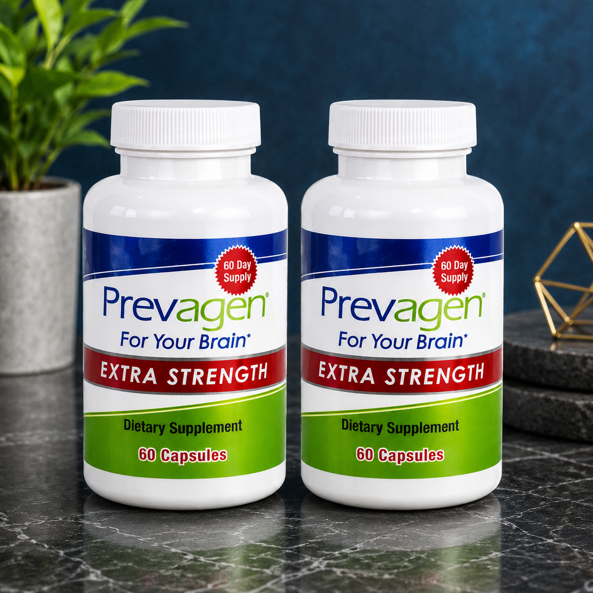Prevagen Extra Strength 60 Capsules – Dietary Supplement, 60 Day Supply, 2-Bottle Set