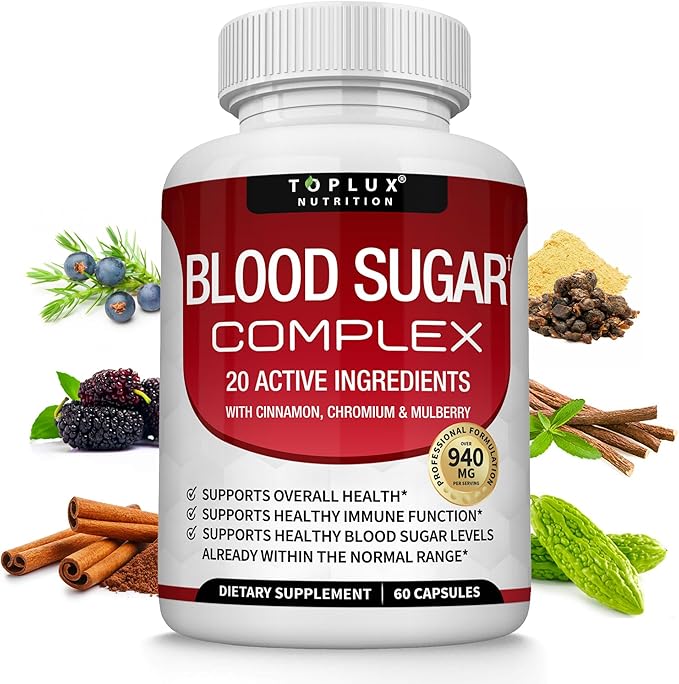 Blood Sugar Complex Supplement โ 60 Capsules | Metabolic Wellness Support