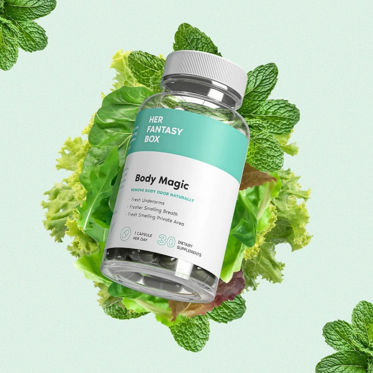 Her Fantasy Box Body Magic Chlorophyll Capsules ā 30 Vegan Capsules