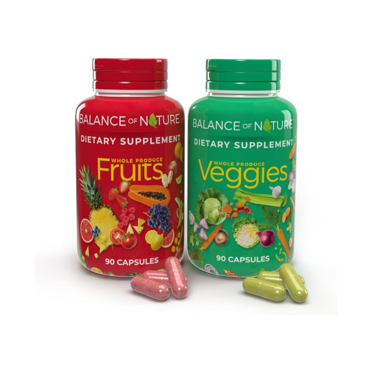 Balance of Nature Fruits and Veggies Dietary Supplement, 90 Capsules