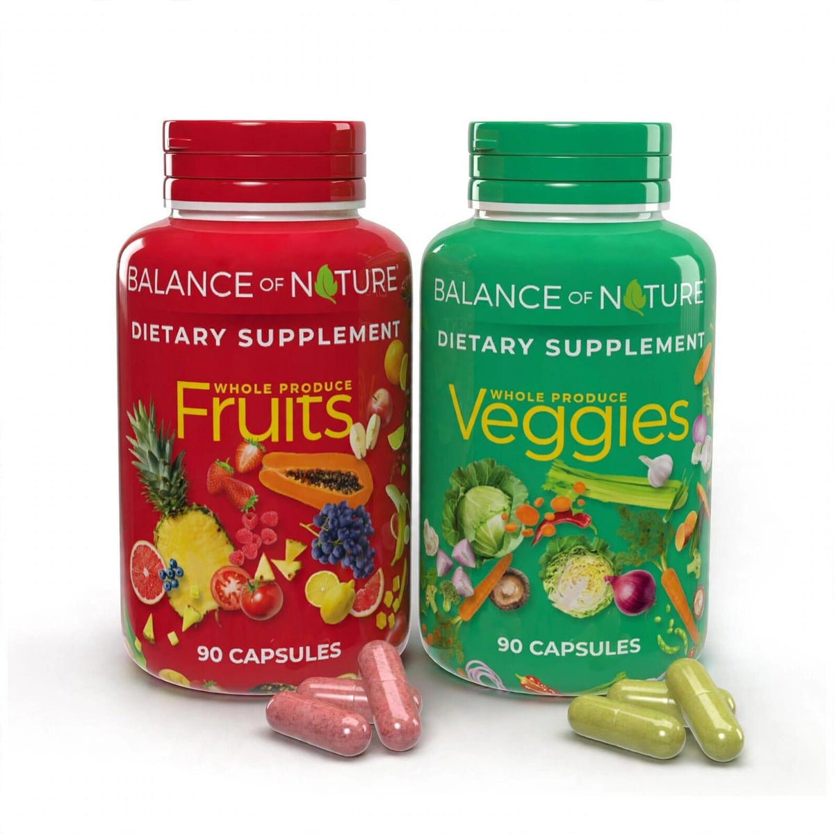 Balance of Nature Fruits and Veggies Dietary Supplement, 90 Capsules