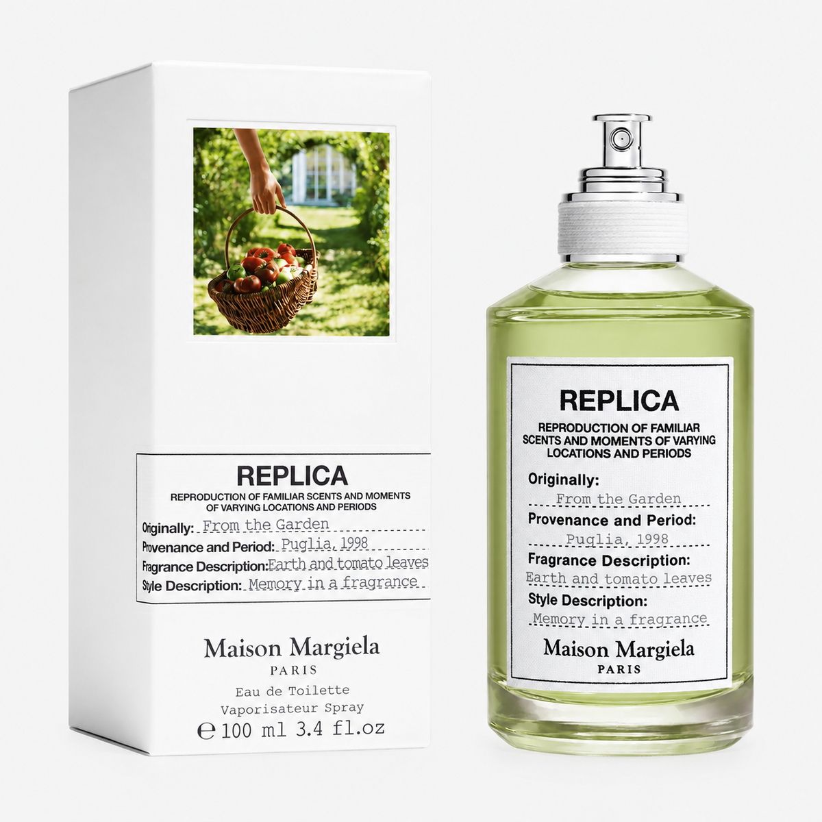 **Title:** Maison Margiela Replica From the Garden Eau de Toilette 100ml – Earth & Tomato Leaves Fragrance, Long-Lasting Fresh Green Scent for Men & Women