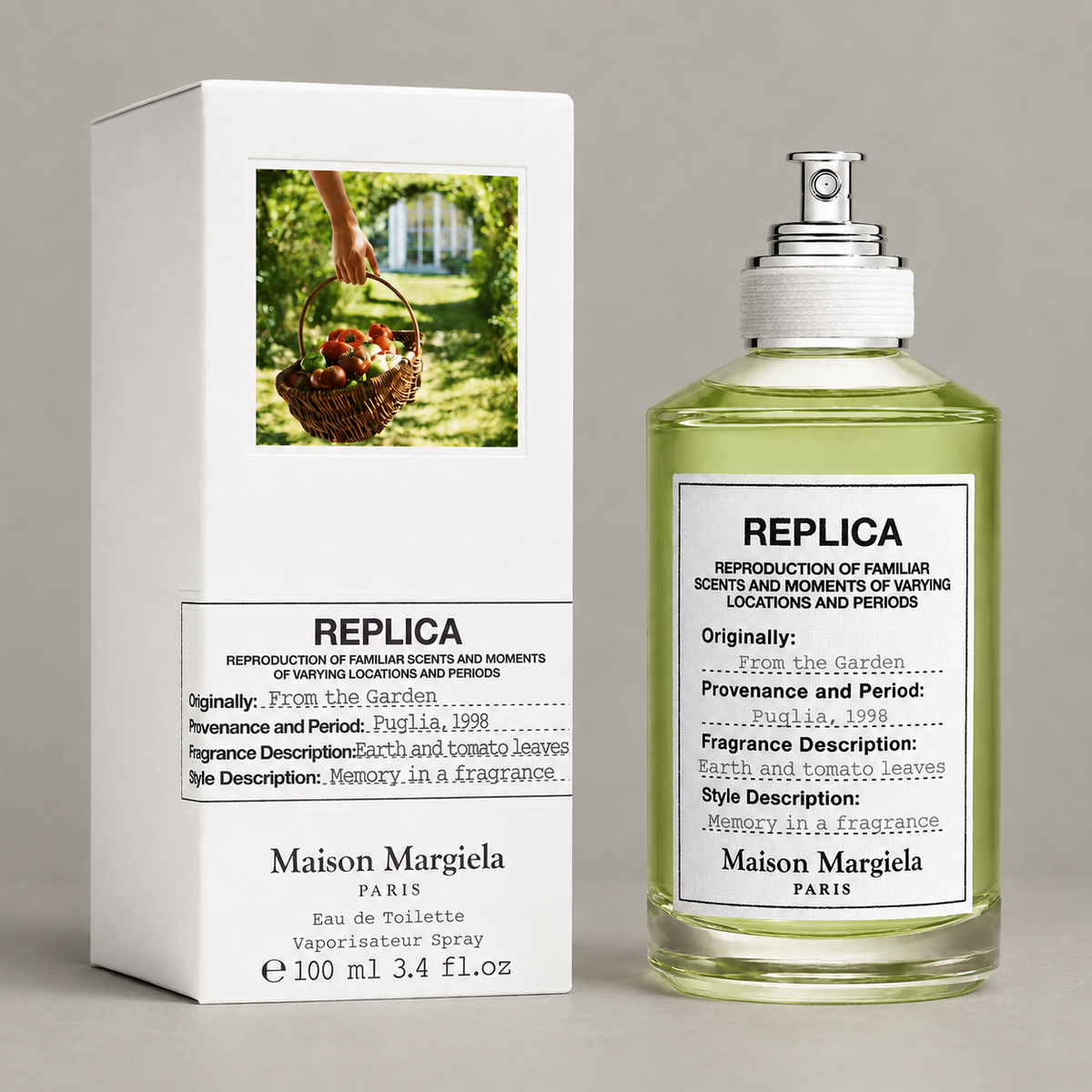 **Title:** Maison Margiela Replica From the Garden Eau de Toilette 100ml – Earth & Tomato Leaves Fragrance, Long-Lasting Fresh Green Scent for Men & Women