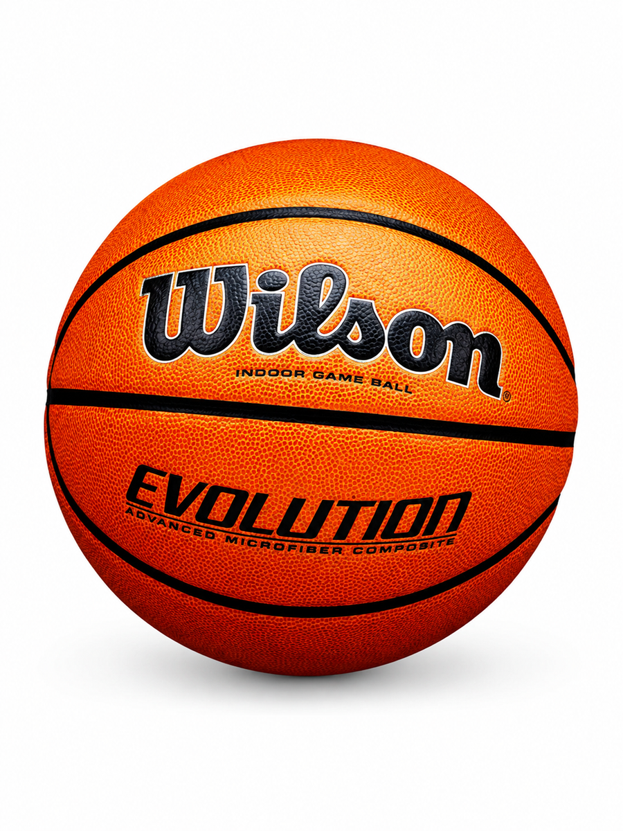 Wilson Evolution Indoor Game Basketball – Official Size Indoor Composite Basketball, Premium Grip & Performance Ball**