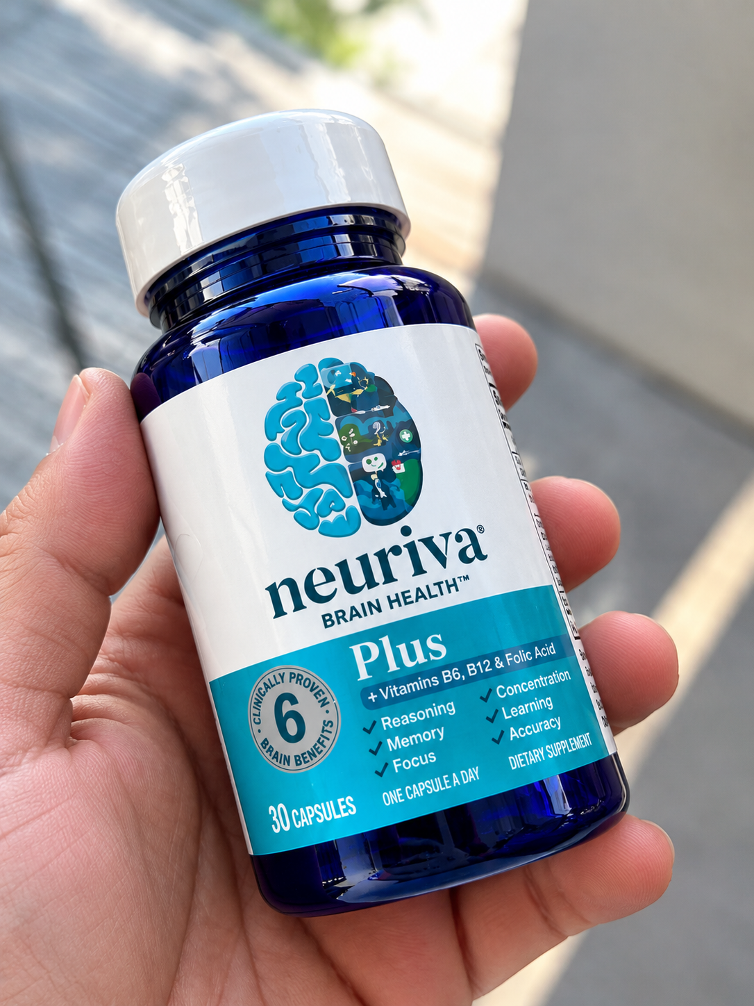 Neuriva Brain Health Plus 30 Capsules with Vitamins B6, B12 & Folic Acid – Brain Health Dietary Supplement