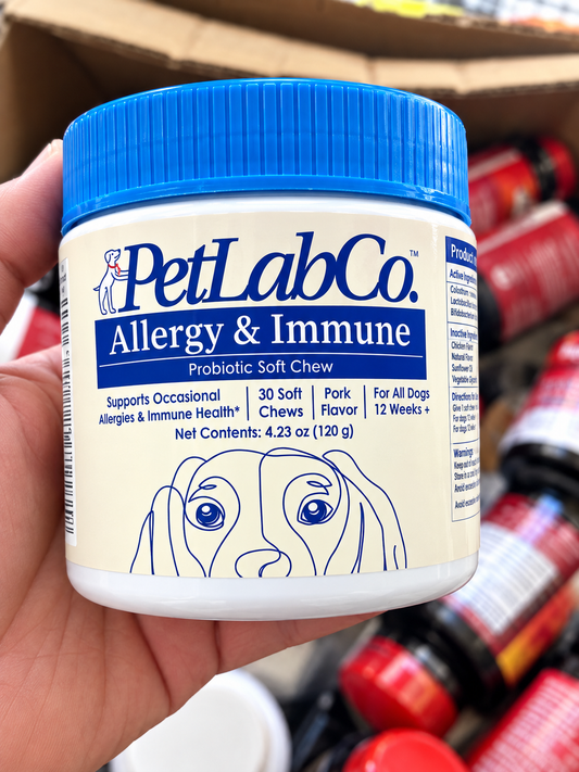 PetLabCo. Allergy & Immune Probiotic Soft Chews for Dogs – 30 Soft Chews, Pork Flavor