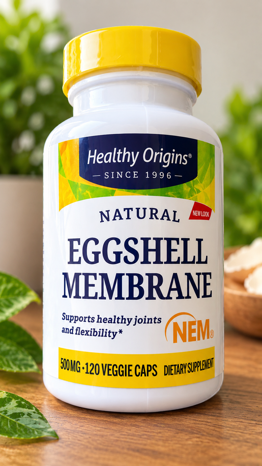 Healthy Origins Natural Eggshell Membrane NEM® 500 mg – 120 Veggie Capsules – Joint & Flexibility Support Dietary Supplement