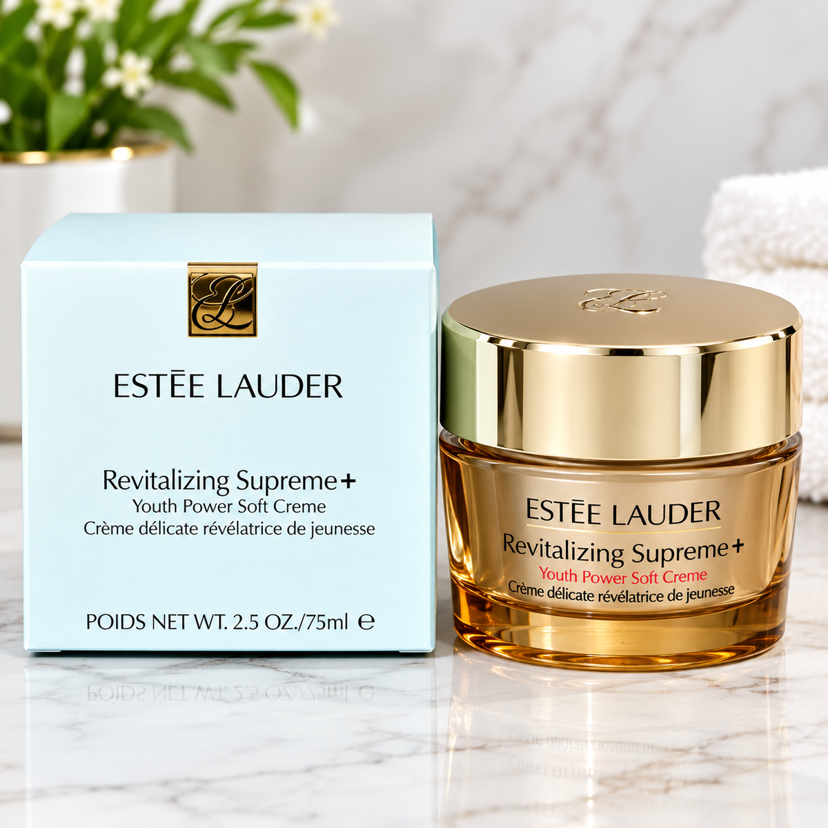 Estée Lauder Revitalizing Supreme+ Youth Power Soft Creme 75ml / 2.5 oz – Multi-Action Face & Neck Moisturizer