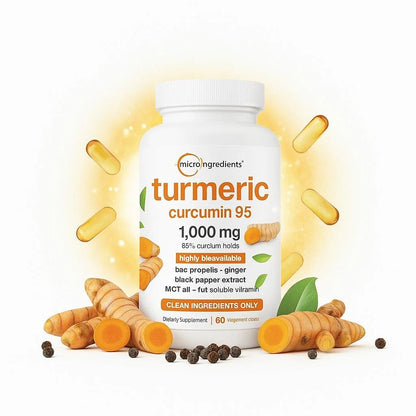 Micro Ingredients Turmeric Curcumin 1000mg, 120 Capsules