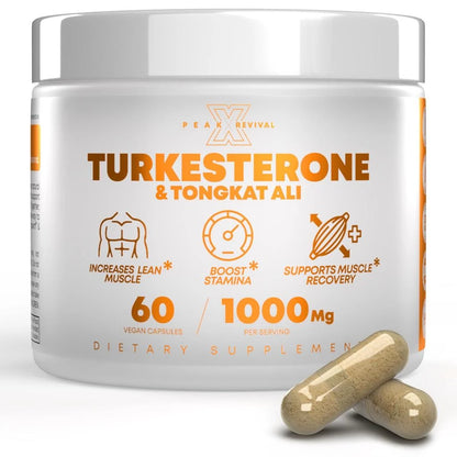 Peak Revival-X Turkesterone + Tongkat Ali, 60 Capsules