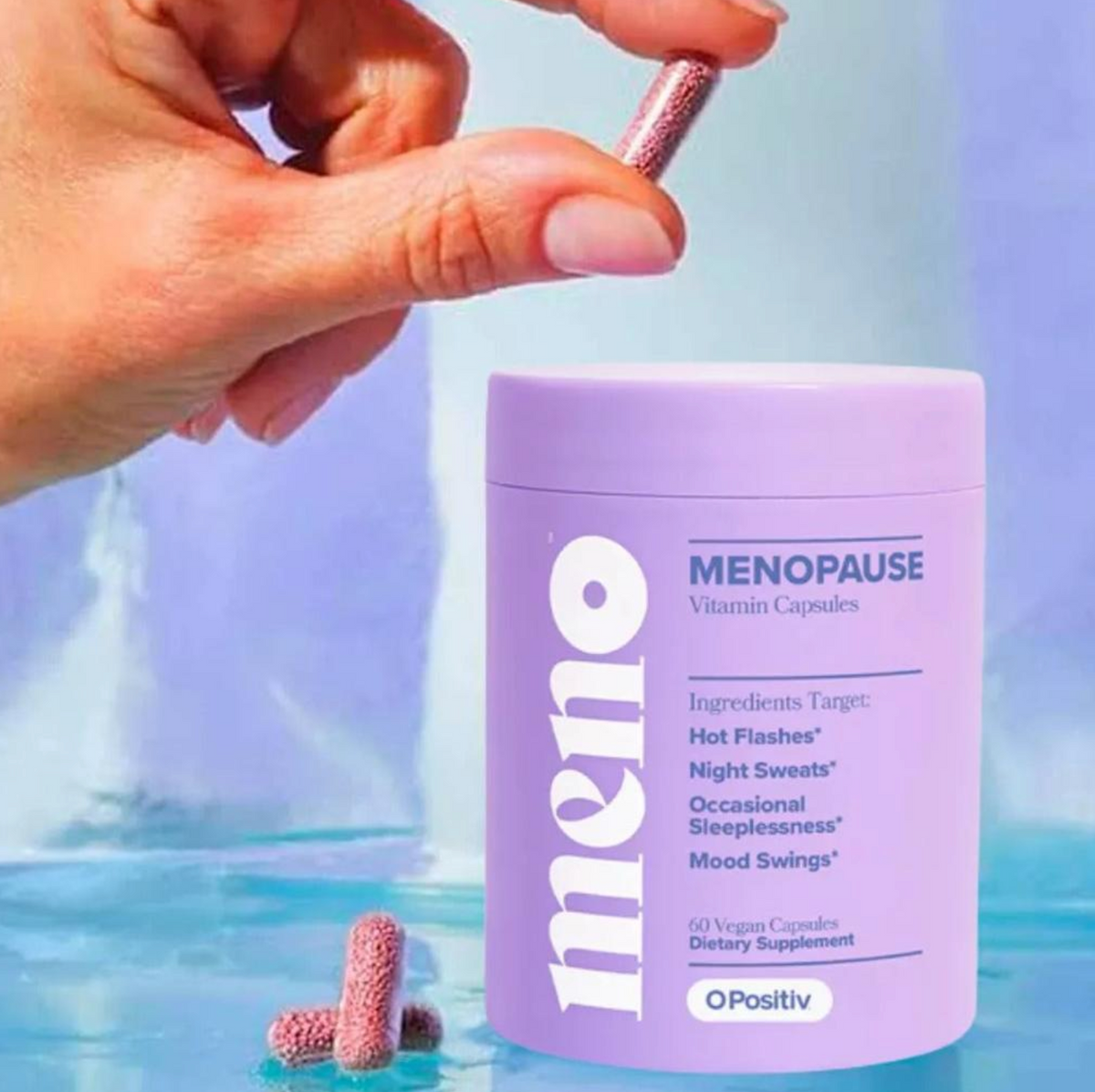 O Positiv MENO Menopause Support — Hot Flash & Night Sweats Support | 60-Day Supply