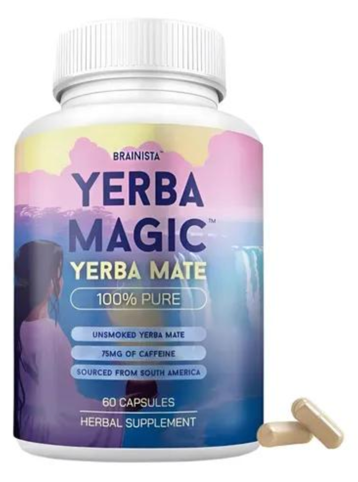Yerba Magic Yerba Mate Capsules — 60 Count | 75mg Natural Caffeine