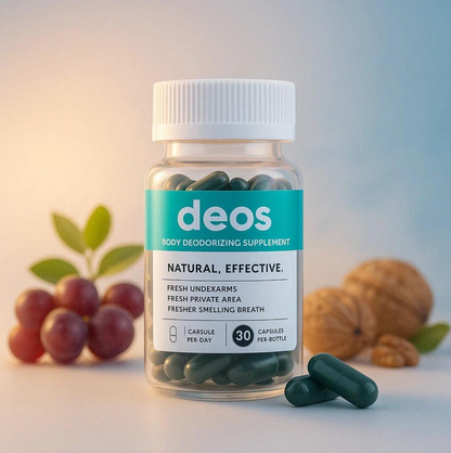 DEOS® Internal Deodorant Supplement – 30 Capsules | Natural Odor Support