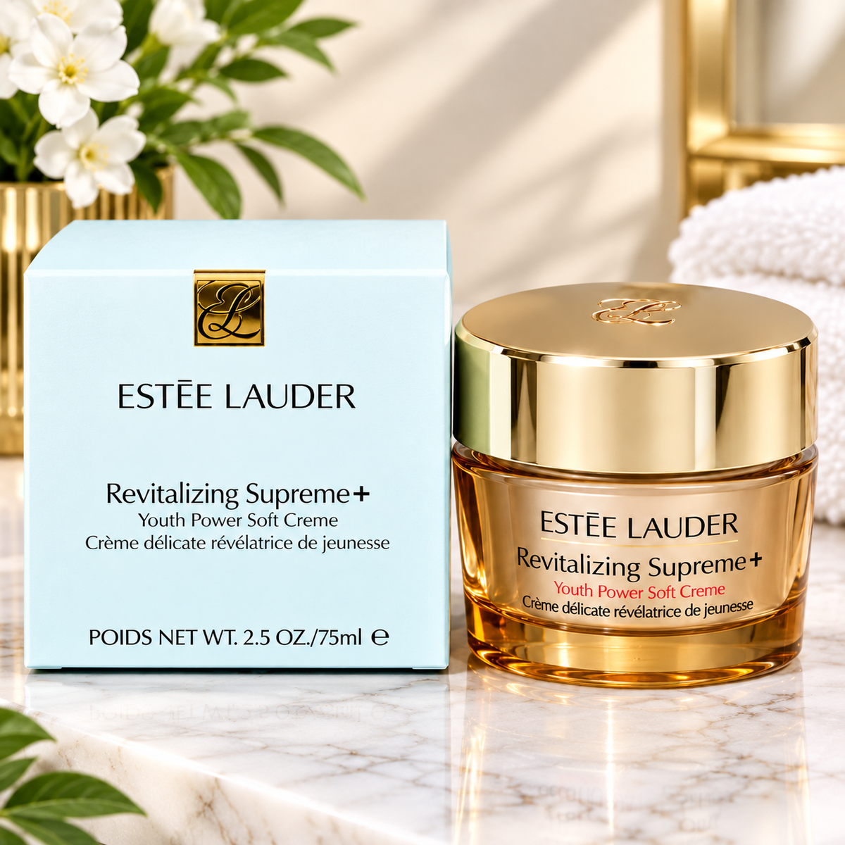 Estée Lauder Revitalizing Supreme+ Youth Power Soft Creme 75ml / 2.5 oz – Multi-Action Face & Neck Moisturizer